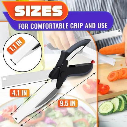 ⚡50K+ SOLD - 2-in-1 Kitchen Scissors with Built-in Cutting Board