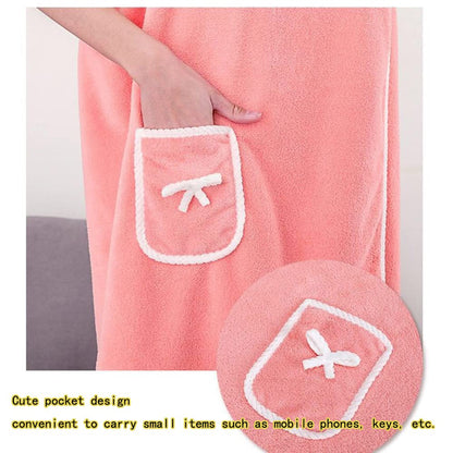 🛁Sling Wrap Coral Fleece Absorbent Bath Skirt