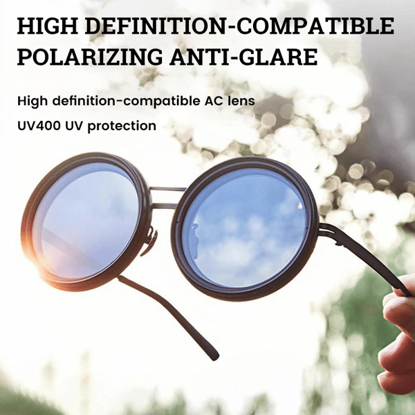 Adjustable Tint Rounded Polarized Lenses Retro Sunglasses