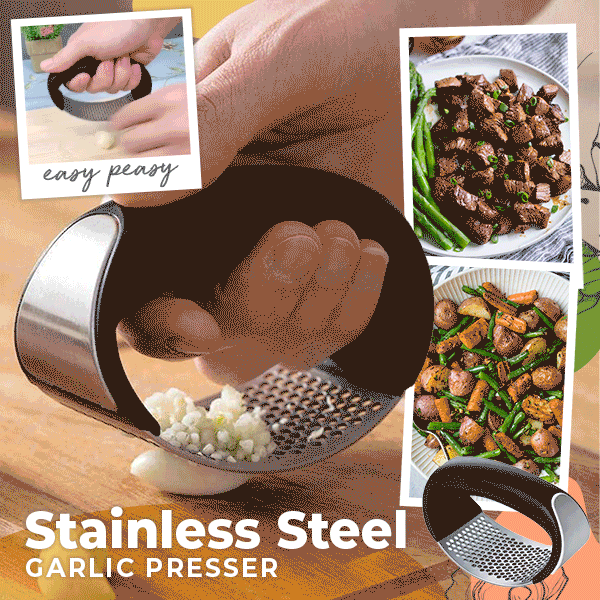 (🔥2025 New Year Hot Sale) Stainless Steel Garlic Presser