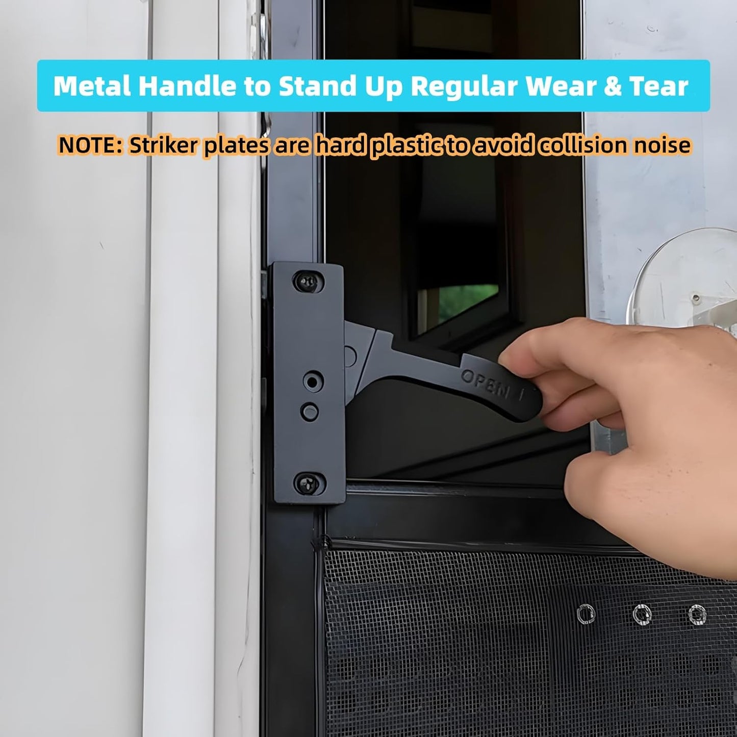 💪SELLING FAST! 49% OFF🚗Aluminum RV Screen Door Handle Replacement Latch Kit