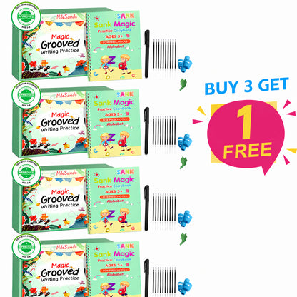 💥LAST DAY SALE 50%OFF - MagicBook | Kids Practice Copybook Set (4Pcs/Set)