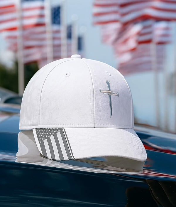 🔥Last Day 49% OFF-✝️Adjustable Jesus 3 Nail Cross Hat🎁With Free 4" Decal