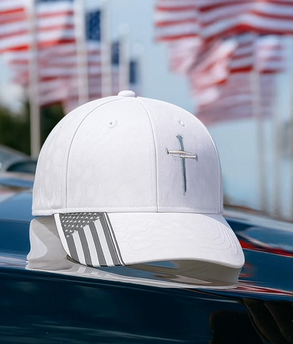 🔥Last Day 49% OFF-✝️Adjustable Jesus 3 Nail Cross Hat🎁With Free 4" Decal