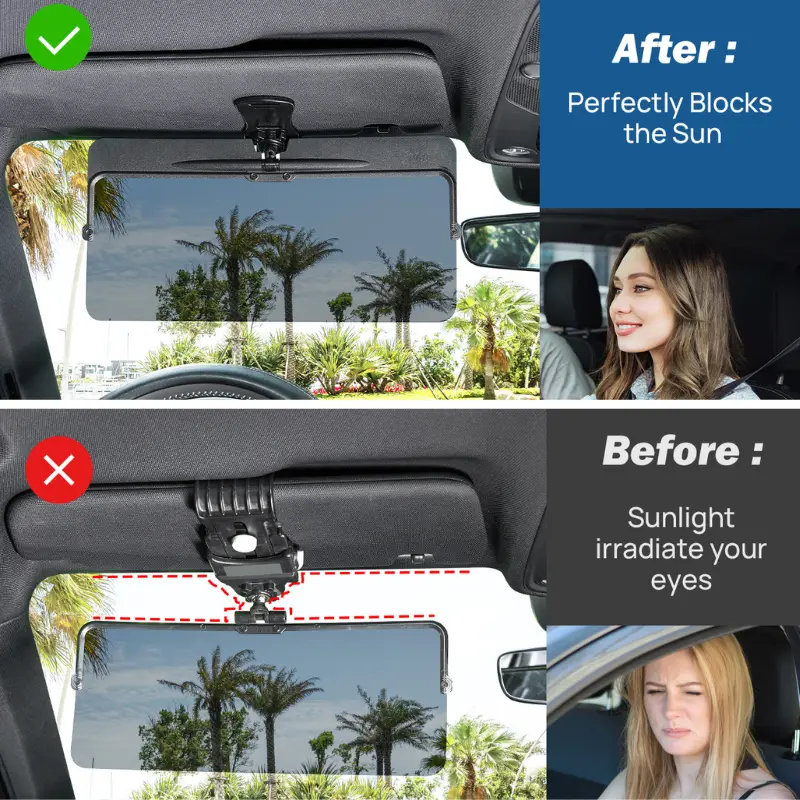 🔥LAST DAY SALE 49% OFF🚗Universal Car Sun Visor With Polarized Glare Protection