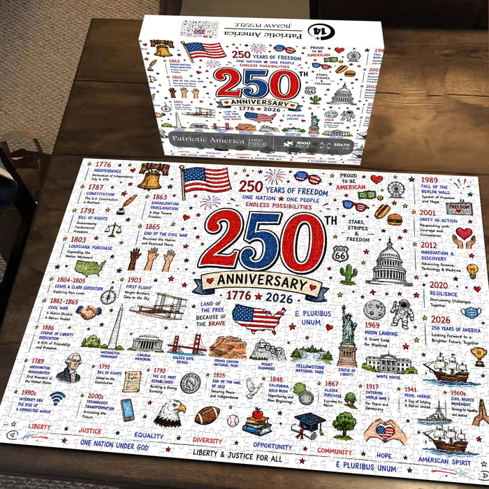 🧩 Patriotic America Jigsaw Puzzle 1000 Pieces 🎁Buy 2 Free Shipping