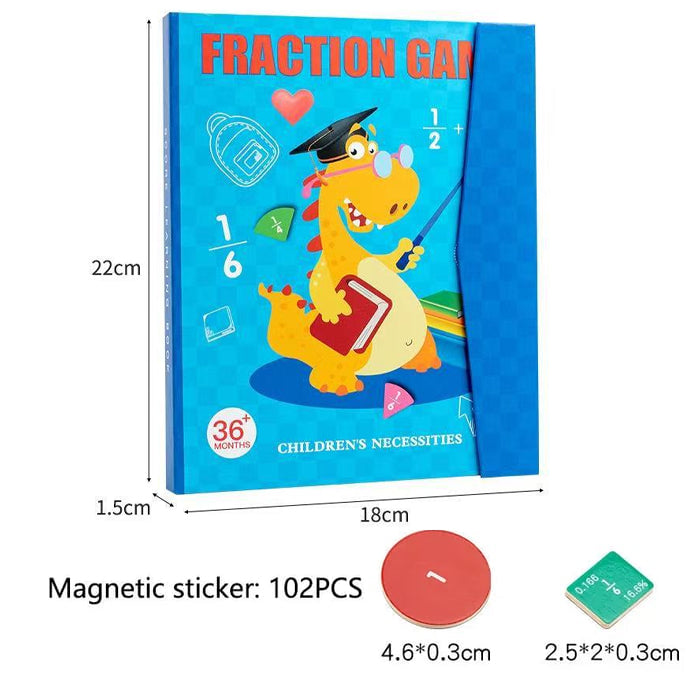 🔥Last Day 49% OFF - Montessori Magnetic Book Fraction Puzzle For Children