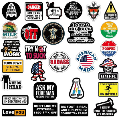 150pcs Hard Hat Stickers Pack(DIRTY) - Perfect for Helmets, Toolboxes..