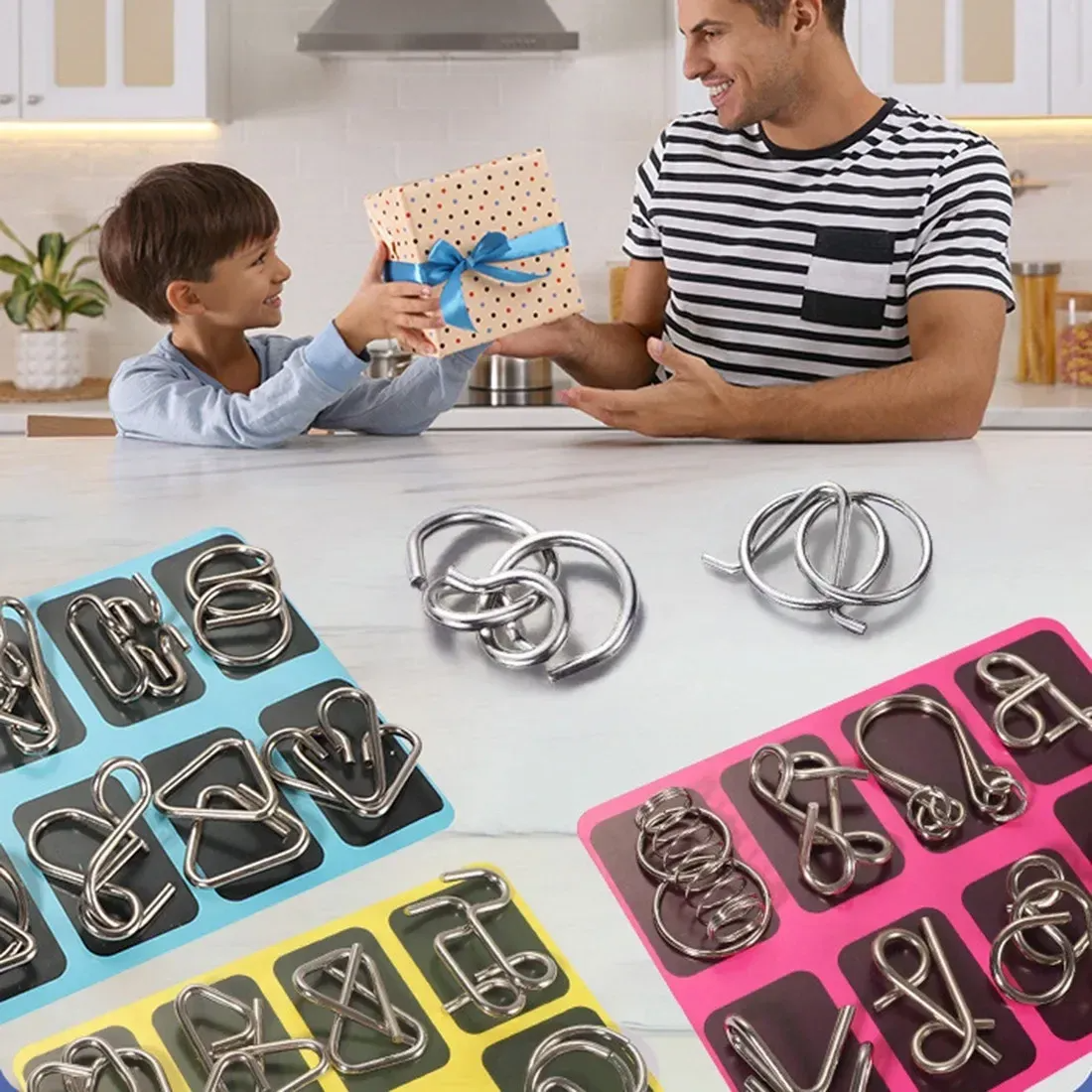 🔥Last Day Promotion 49% OFF - Metal Puzzle Rings,Educational Intellect ...