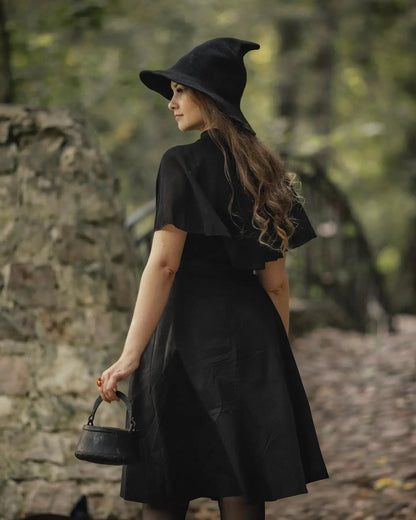 🔥Last Day 49% OFF👻Women Gothic Knitting Black Wizard Hat