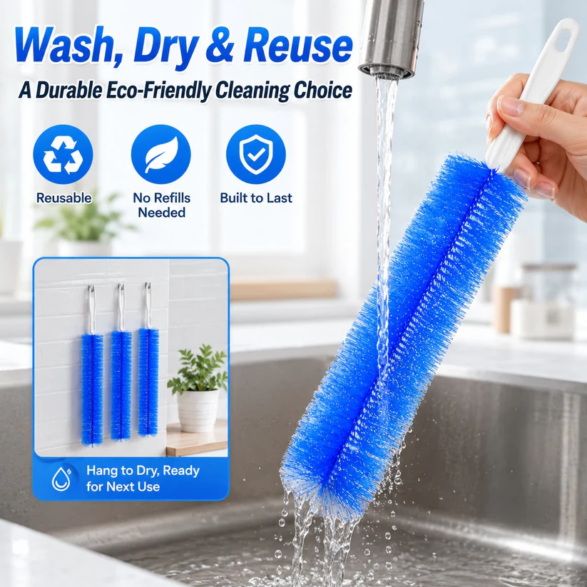 Bendable Microfiber Head,Reusable Dust Remover