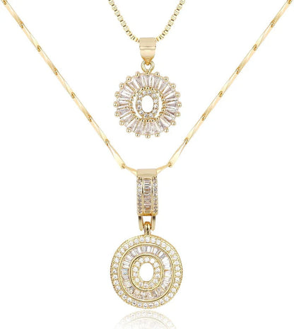 🎁 New Release Mother's Day Gift - 50% Off - Set of 2 - Initial Letter Pendant Necklace