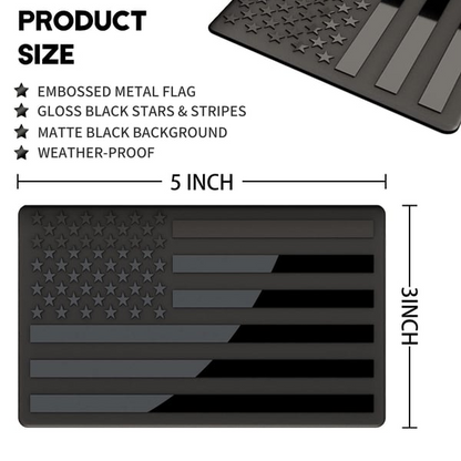 🔥Last Day 49% OFF - 3D All-Black American Flag Emblem Decal
