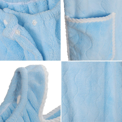 🛁Sling Wrap Coral Fleece Absorbent Bath Skirt