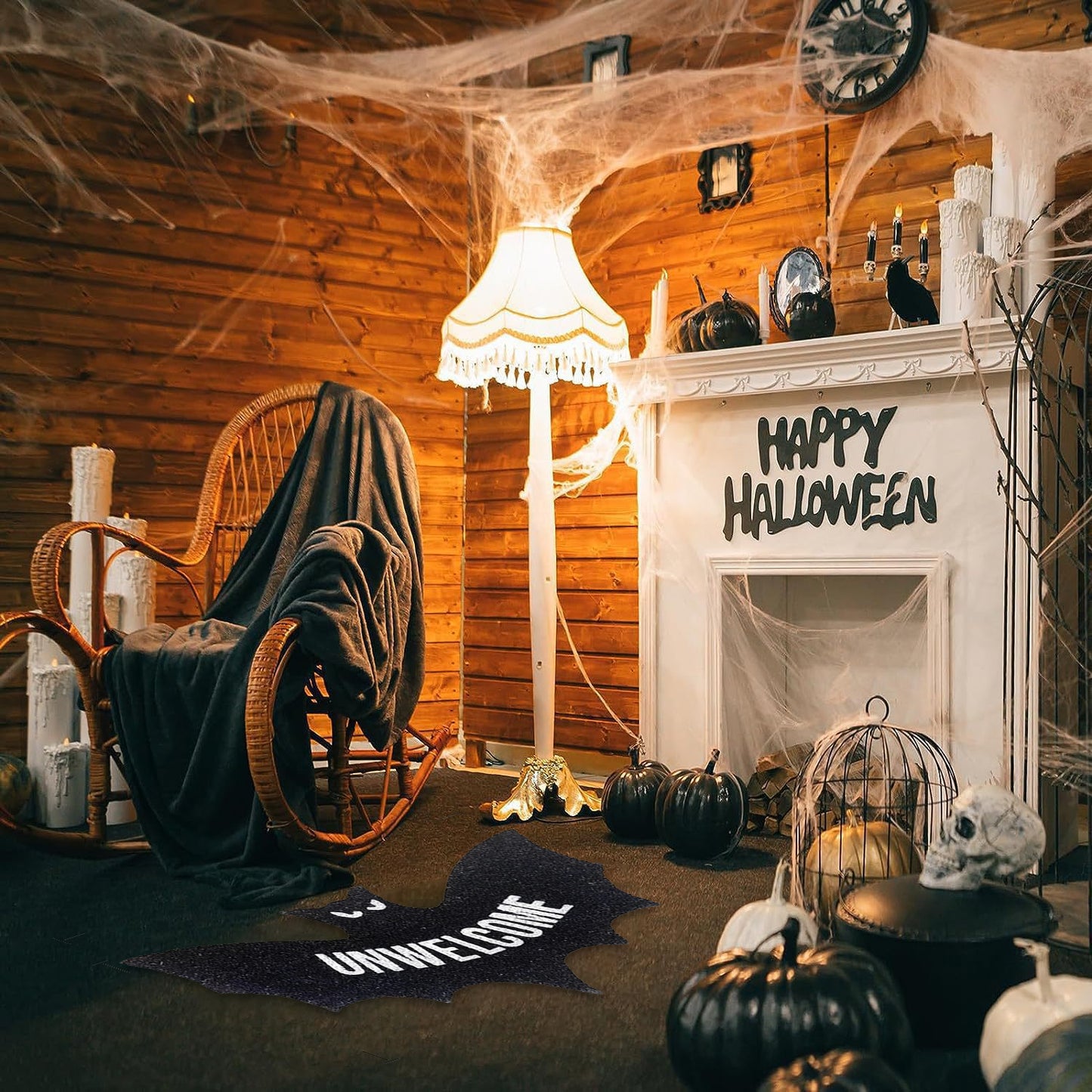 🔥LAST DAY 49% OFF🦇 "Unwelcome" Bat Shaped Coir Mat