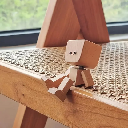 🔥 Last Day 50% OFF - Shaking Feet Wooden Doll - Sways with 12 Pcs Magnetic Expressions