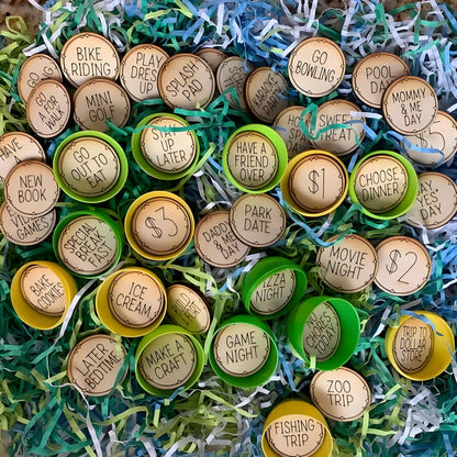 🐰Wooden Easter Egg Tokens