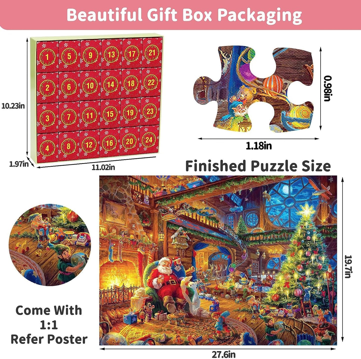 2025 Advent Calendar Christmas Jigsaw Puzzles