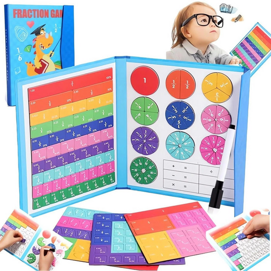 🔥Last Day 49% OFF - Montessori Magnetic Book Fraction Puzzle For Children