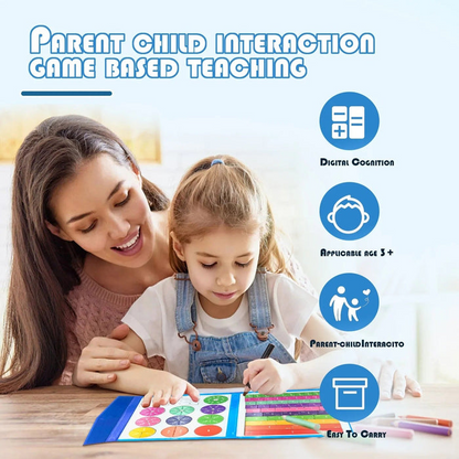 🔥Last Day 49% OFF - Montessori Magnetic Book Fraction Puzzle For Children