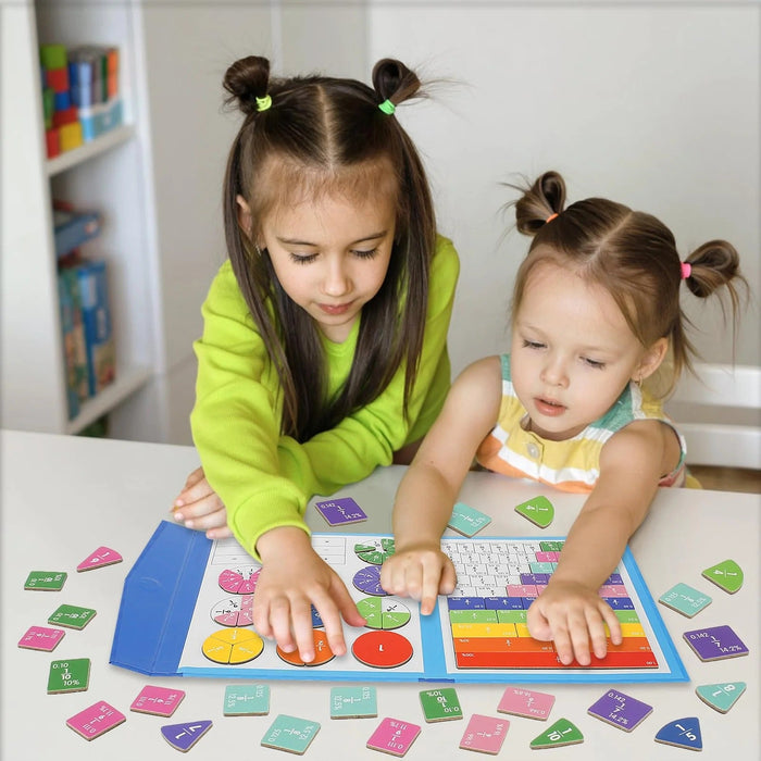 🔥Last Day 49% OFF - Montessori Magnetic Book Fraction Puzzle For Children