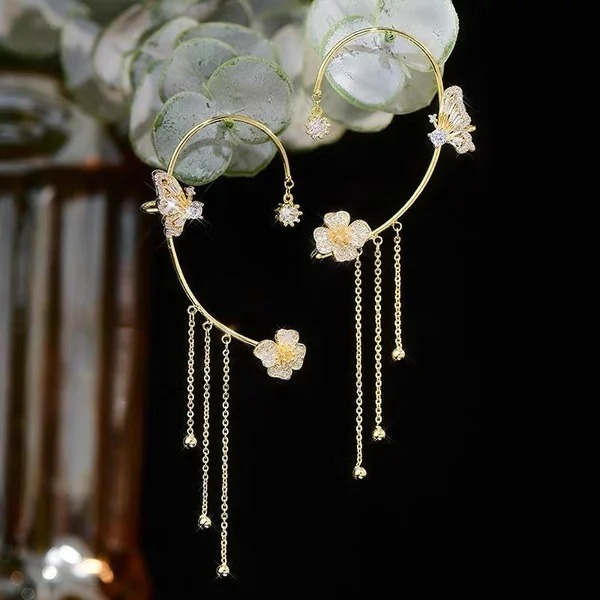 Butterfly Tassel Style Zircon Earrings | Perfect Gift