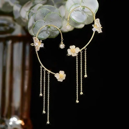 Butterfly Tassel Style Zircon Earrings | Perfect Gift