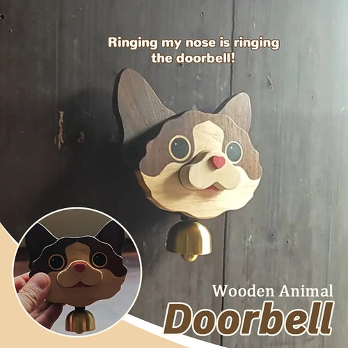Handcrafted Wooden Shiba Inu Wind Chime Doorbell