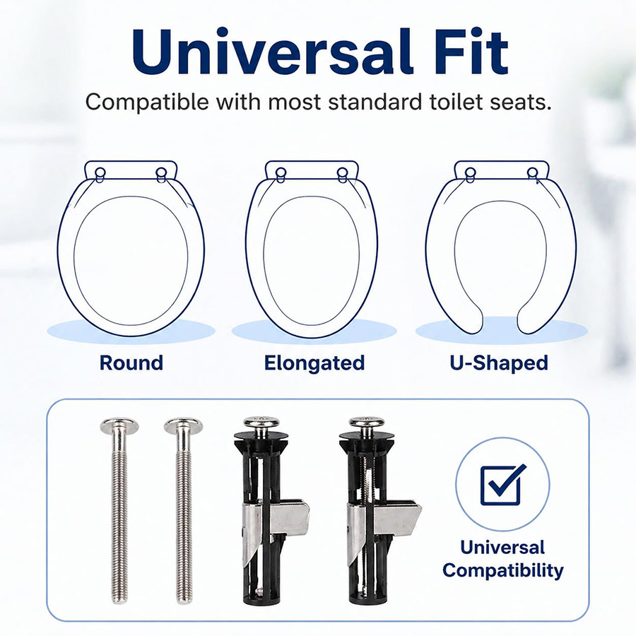 🔥Last Day 49% OFF🔥Heavy Duty Toilet Seat Fastener Bolt Kit (A Set of 2 Pcs)
