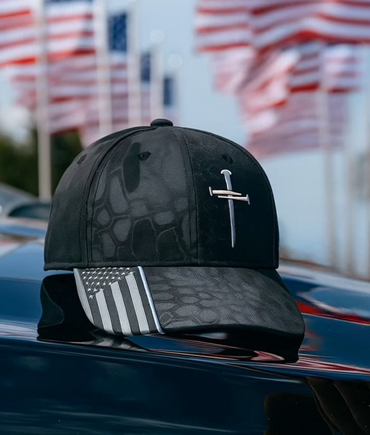 🔥Last Day 49% OFF-✝️Adjustable Jesus 3 Nail Cross Hat🎁With Free 4" Decal