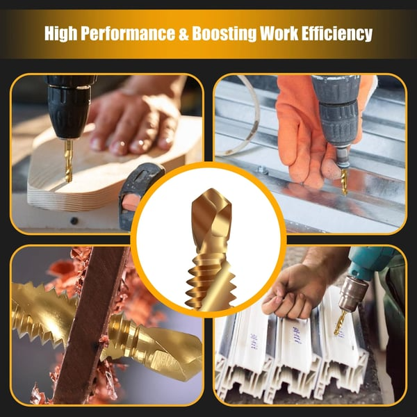 🔥3 In 1 Spiral Tap Hex Shank Drill Bit Set