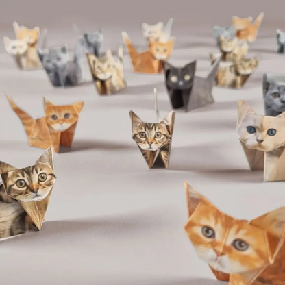 🎄Christmas Sales 49% OFF -😻✨Easy DIY Paper Cats Kit | Guided Lines & Instructions Included