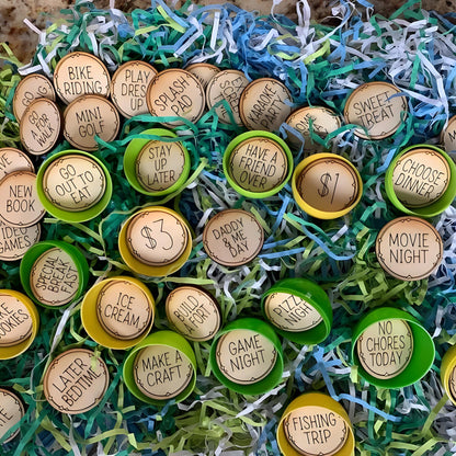 🐰Wooden Easter Egg Tokens