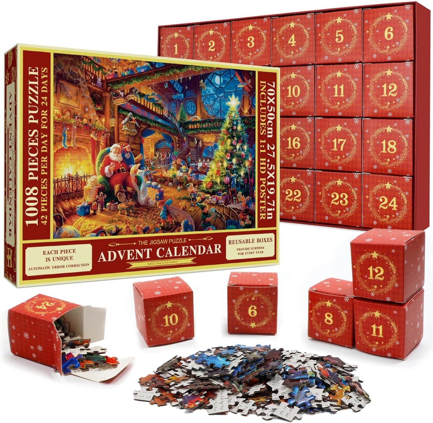 2025 Advent Calendar Christmas Jigsaw Puzzles