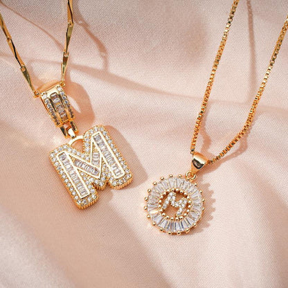 🎁 New Release Mother's Day Gift - 50% Off - Set of 2 - Initial Letter Pendant Necklace