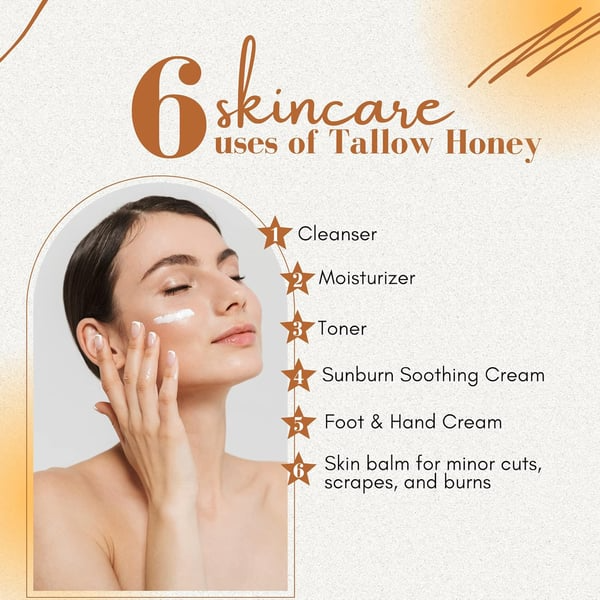 ✨Beef Tallow and Honey Balm for Skin - Handmade All-Natural Moisturizer