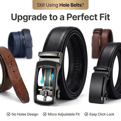 🔥 Father’s Day Sale - 49% OFF 🎁 Leather Ratchet Belt With Adjustable Buckle