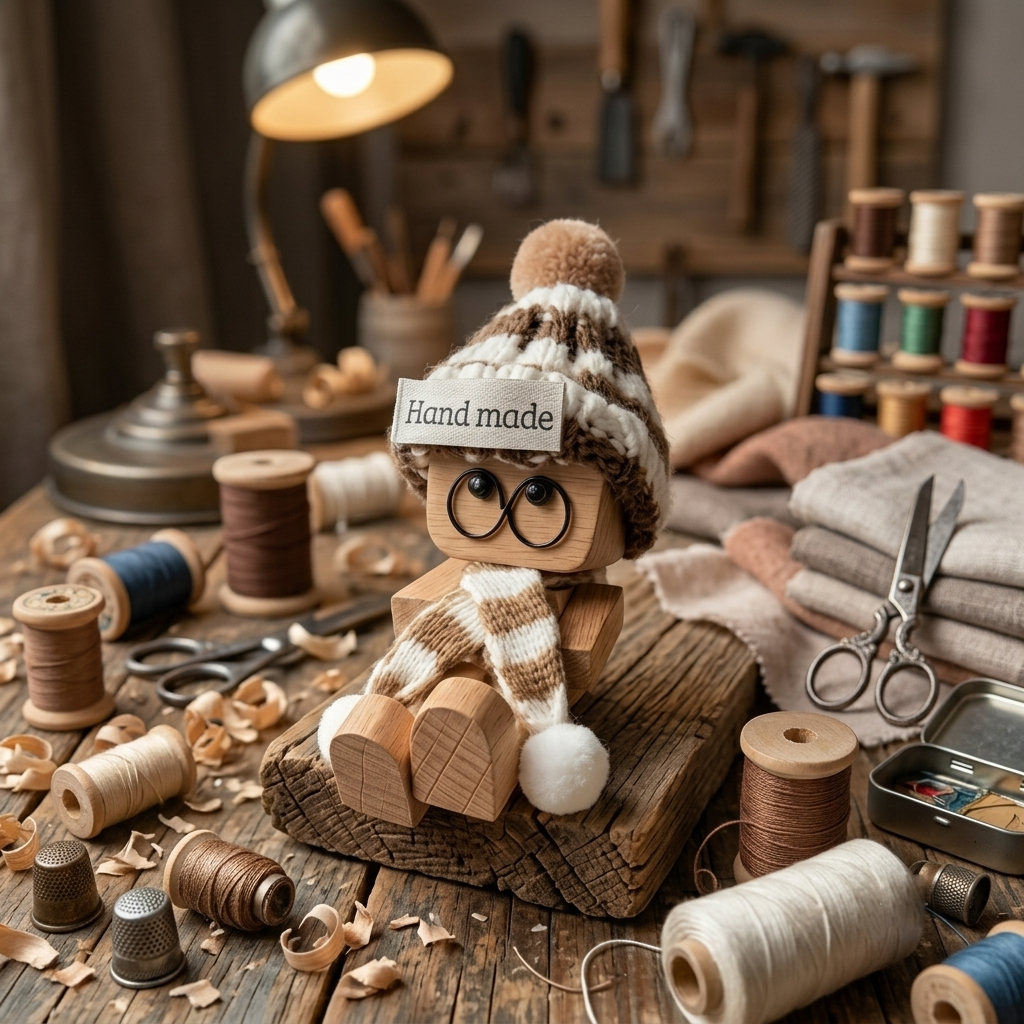 🔥 Last Day 50% OFF - Shaking Feet Wooden Doll - Sways with 12 Pcs Magnetic Expressions
