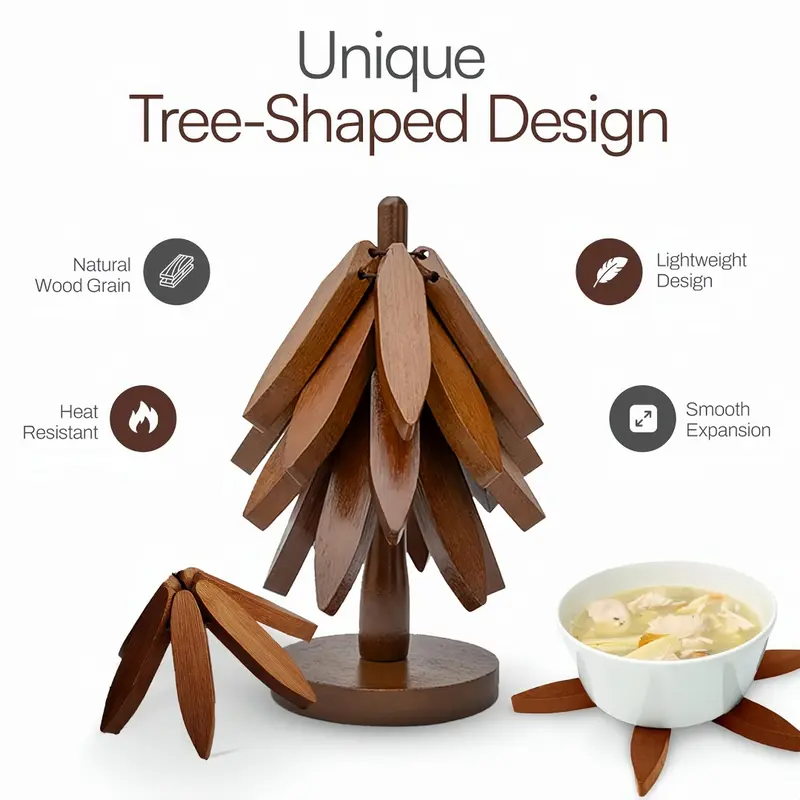 🔥Natural Tree Trivet Set - Kitchenware & Tableware Coasters