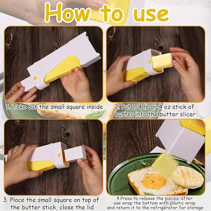 🔥Last Day 49% OFF🧈Butter Cutter & Keeper - Push-Button Slicer for Clean, Even Pats