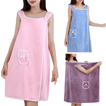 🛁Sling Wrap Coral Fleece Absorbent Bath Skirt