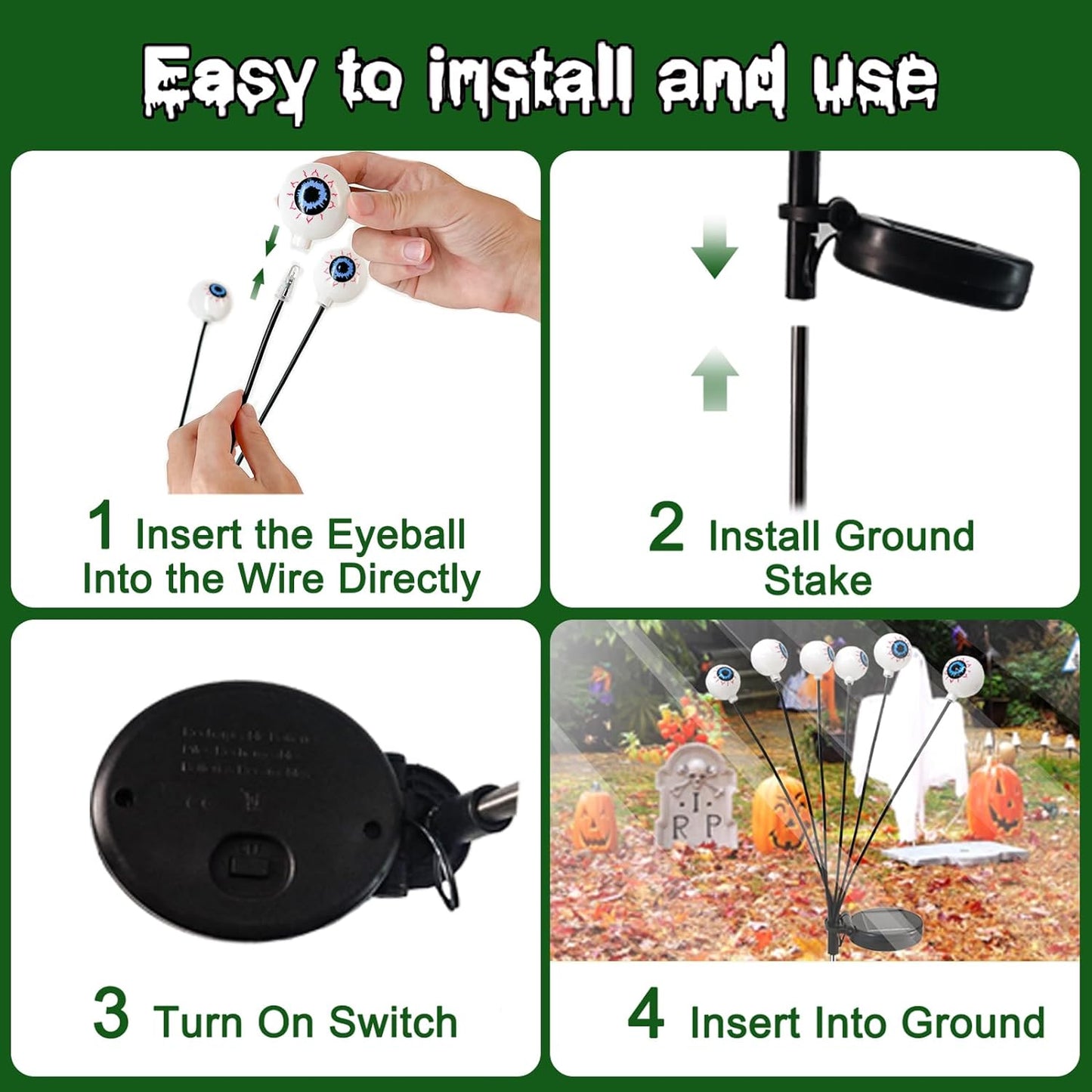 🎃Halloween Sale 49% OFF - Solar Eyeball Swaying Firefly Lights