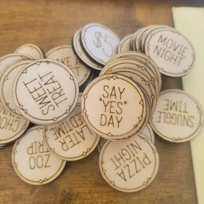 🐰Wooden Easter Egg Tokens