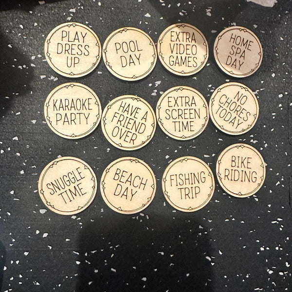 🐰Wooden Easter Egg Tokens