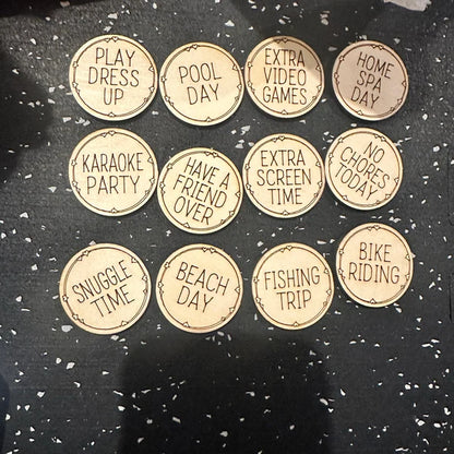 🐰Wooden Easter Egg Tokens