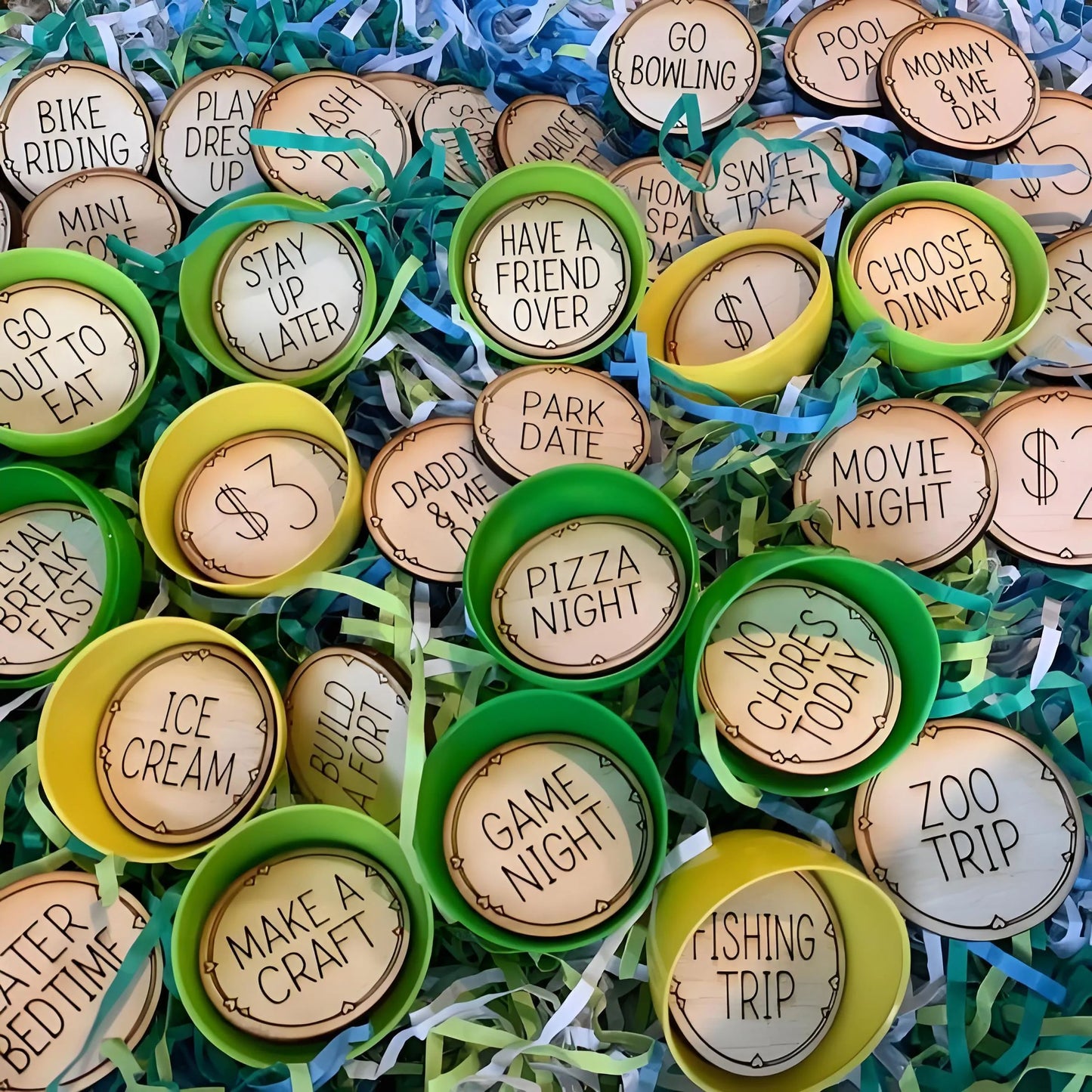 🐰Wooden Easter Egg Tokens